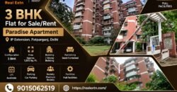 3 BHK Rental Flat in Paradise Apartment, IP Extension