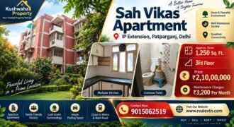 3 BHK Flat for Sale – Sah Vikas Apartment, IP Extension, Patparganj