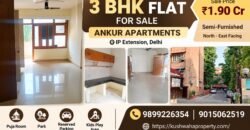 3 BHK Flat for Sale in Ankur Apartments, IP Extension