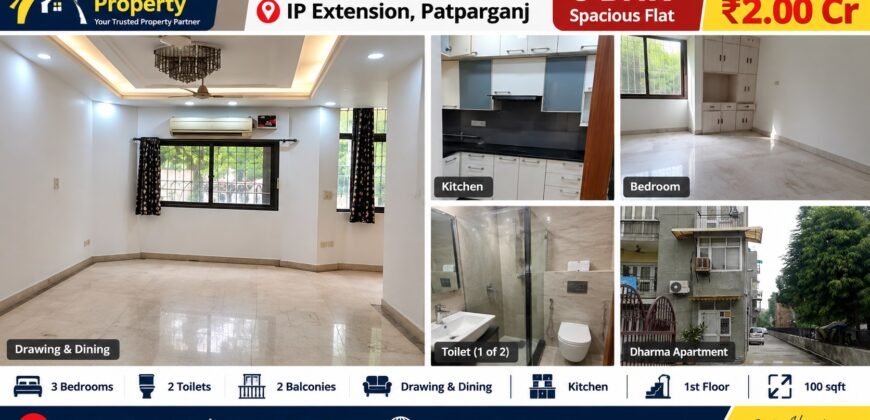 3 BHK for Sale in Dharma Apartment, IP Extension, Delhi