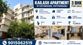 3 BHK Flat for Sale in Kailash Apartment, IP Extension, Patparganj