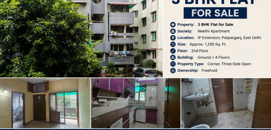 3 BHK Flat for Sale in Neethi Apartment, IP Extension, East Delhi