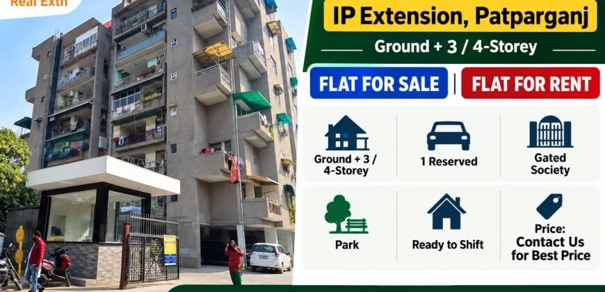 3 BHK Flat for Rent in Kripal Apartment, IP Extension, Patparganj
