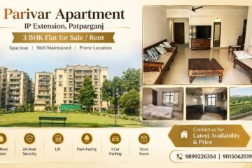 3 BHK Flat for Sale in Parivar Apartment, IP Extension, Patparganj