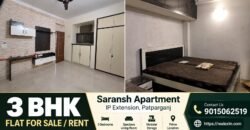 3 BHK Rental Flat in Saransh Apartment, IP Extension Patparganj