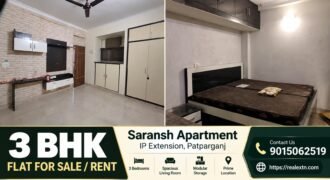 3 BHK Rental Flat in Saransh Apartment, IP Extension Patparganj