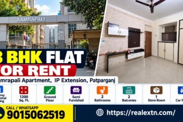 3 BHK Rental Flat, Amrapali Apartment, IP Extension, Patparganj