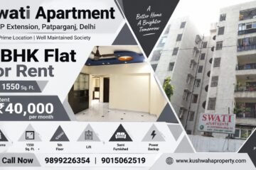 3 BHK Rental Flat in Swati Apartment, IP Extension