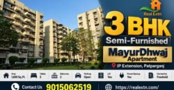 3 BHK Semi-Furnished for Rent, MayurDhwaj Apartment, IP Extension