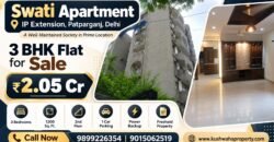 3 BHK Semi-Furnished for Sale, Swati Apartment, IP Extension