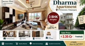 3 BHK Simplex Flat for Sale in Dharma Apartment, Patparganj