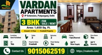 Buy 3 BHK flat for in Vardan Apartment, Patparganj