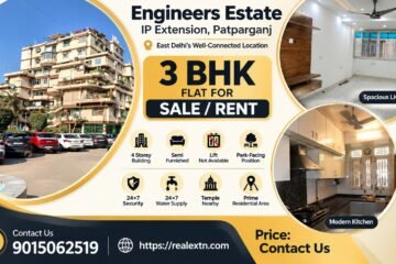 3 Bedroom Flat for Sale, Engineers Estate, IP Extension Delhi