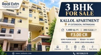 3 BHK for Sale in Kallol Apartment, IP Extension, Patparganj