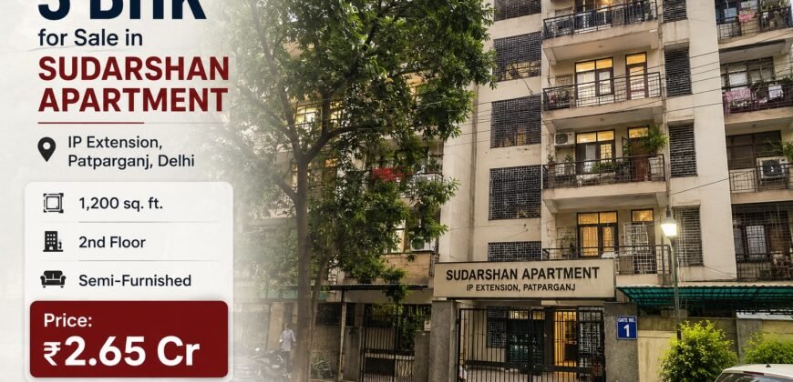 3 BHK for Sale in Sudarshan Apartment, IP Extension, Patparganj