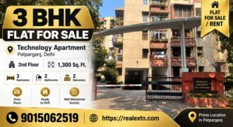 Spacious 3 BHK for Sale in Technology Apartment, Patparganj
