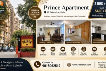3 BHK with Study for Sale in Prince Apartment, IP Extension,