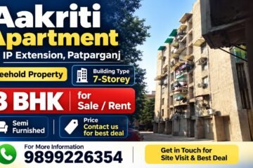 Aakriti Apartment 3 BHK for Rent in IP Extension, Patparganj