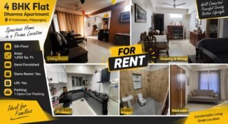 4 BHK Flat for Rent in Dharma Apartment IP Extension, Patparganj