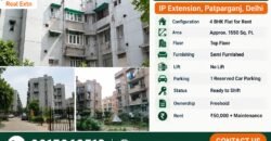4 BHK Rental Flat in Saraswati Kunj Apartment, IP Extension