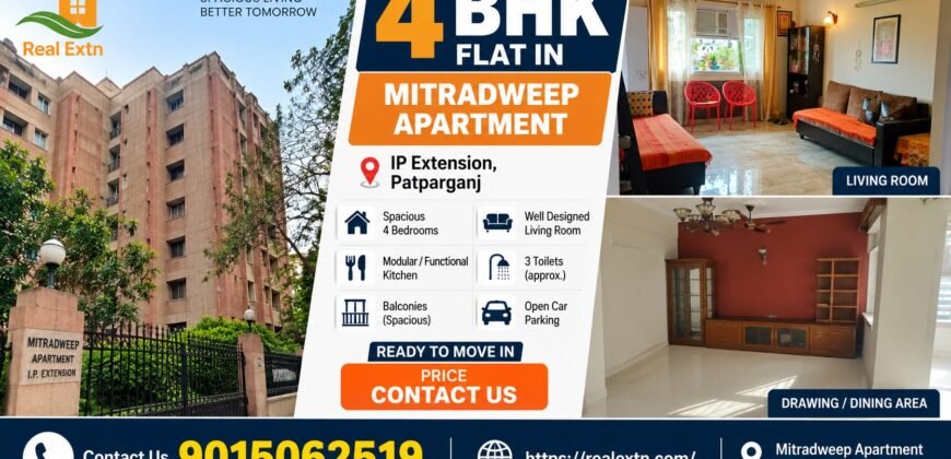4 BHK for Sale in Mitradweep Apartments, IP Extension, Patparganj