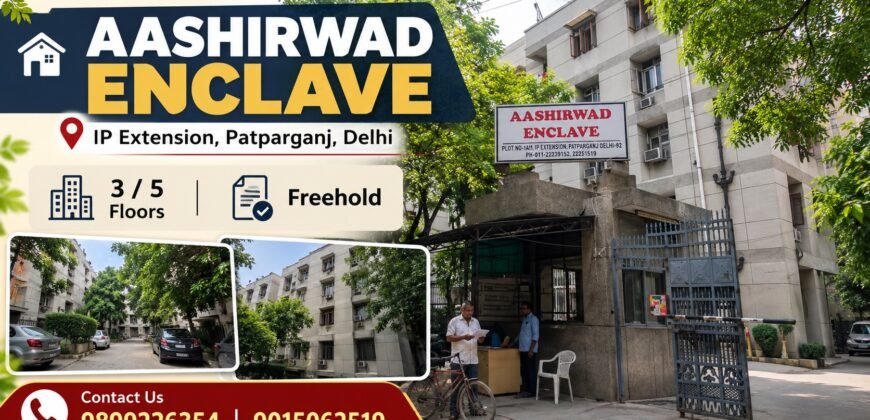 3 BHK Flat for Rent Aashirwad Enclave, IP Extension, Delhi