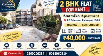 Anamika Apartment, 2 Bedroom Rental Home in IP Extension