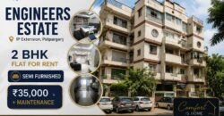 2 BHK Flat for Rent, Engineers Estate, IP Extension, Patparganj