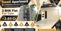 1550 SqFt Flat for Sale in Swati Apartment, IP Extension, Patparganj