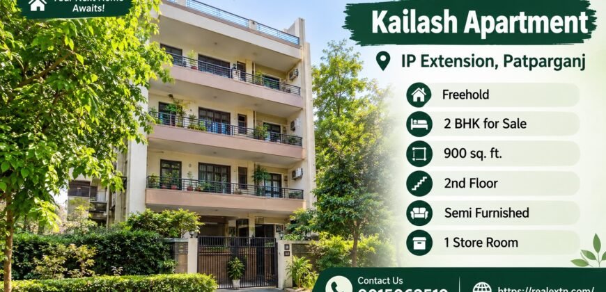Kailash Apartment, 2 BHK flat for sale in IP Extension