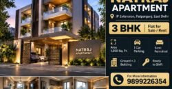 Natraj Apartment – 3 BHK for Rent in IP Extension, Patparganj