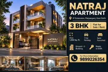 Natraj Apartment – 3 BHK for Rent in IP Extension, Patparganj