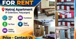 3 BHK Furnished Flat for Rent in Natraj Apartment, IP Extension