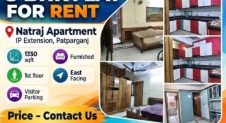 3 BHK Furnished Flat for Rent in Natraj Apartment, IP Extension