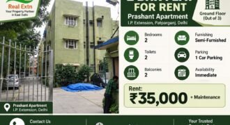 Rental Flat 2 BHK in Prashant Apartment, IP Extension