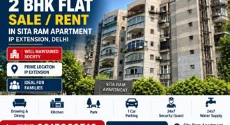 2 BHK Flat for Sale in Sita Ram Apartment, IP Extension, Delhi