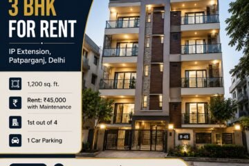 Sudarshan Apartment, 3 BHK for Rent in IP Extension, Patparganj
