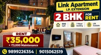 Link Apartment, I.P. Extension, 2 BHK Flat for Rent in Patparganj