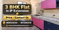 Spacious 3 BHK Flat Kailash Milan Vihar CGHS in IP Extension