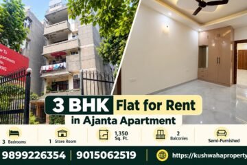 3 BHK Flat for Rent in Ajanta Apartment, I.P. Extension, Patparganj