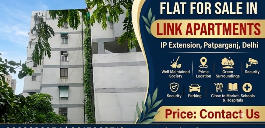 3 BHK Rental Flat in Link Apartment, I.P. Extension, Patparganj