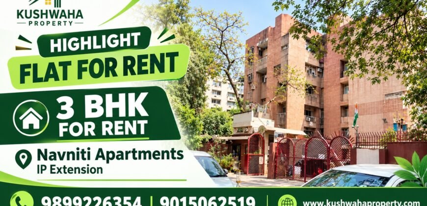 3 BHK Flat for Rent in Navniti Apartments, IP Extension, Patparganj