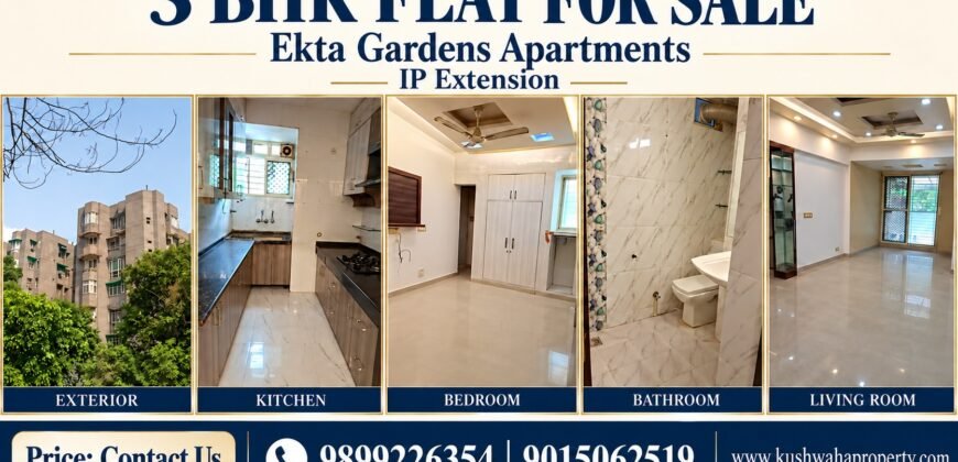 3 BHK Flat for Sale in Ekta Gardens Apartments, New Delhi