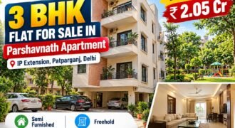 3 BHK Flat for Sale in Parshvanath Apartment, IP Extension | ₹2.05 Cr