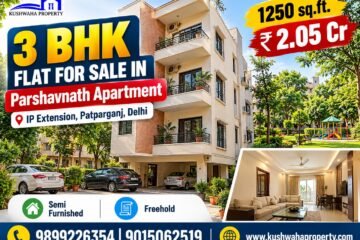 3 BHK Flat for Sale in Parshvanath Apartment, IP Extension | ₹2.05 Cr