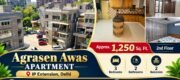 3 BHK for Rent, 1250 sqft in Agrasen Awas Apartment in IP Extension