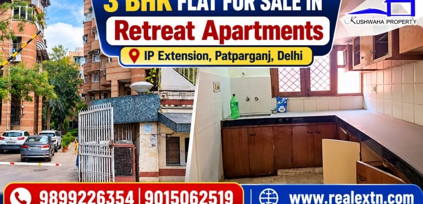 3 BHK Flat for Sale in Retreat Apartments, IP Extension, Patparganj