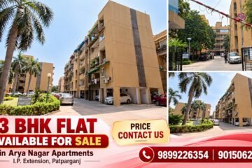 3 BHK flat for sale in Arya Nagar Apartments, IP Extension, Patparganj