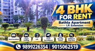 4 BHK Flat for Rent in Bathla Apartment, IP Extension, Patparganj