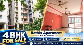 4 BHK Flat for Sale, Bathla Apartment, IP Extension, Delhi